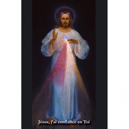 Lot de 3 Images 'Jésus j'ai confiance en Toi' - peinture de Vinius - format 15x21 cm