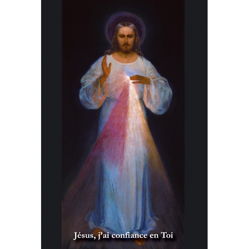 Lot de 50 Images 'Jésus j'ai confiance en Toi' - peinture de Vilnius - format 15x21 cm