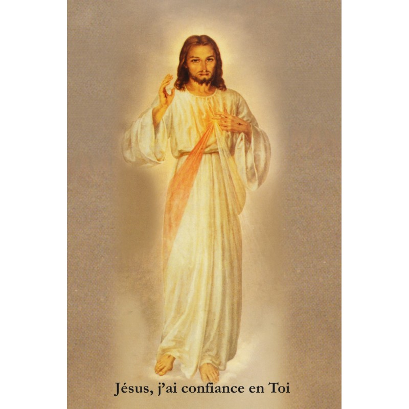 Lot de 3 Images 'Jésus j'ai confiance en Toi' - peinture des Pères Pallottins - format 15x21 cm