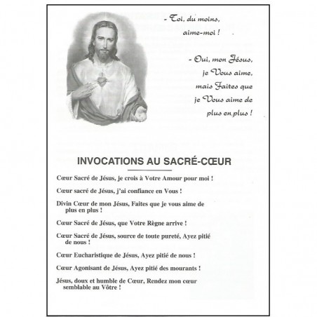 Invocation au Sacré-Coeur - dépliant à l'unité
